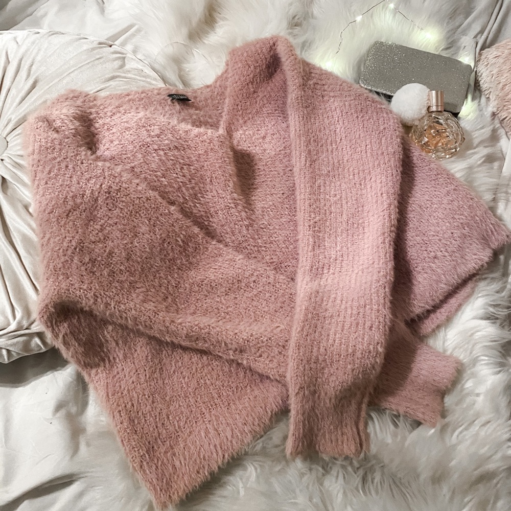 Lilac Pink Fuzzy Sweater